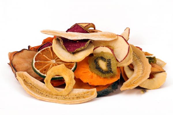 Different types of dried sour fruits