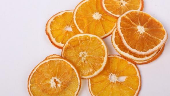Authentic orange dried fruit seller